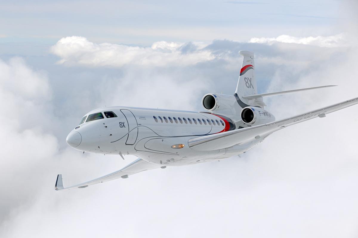 Dassault Falcon 8x long range jet view 1 for Dallas charter