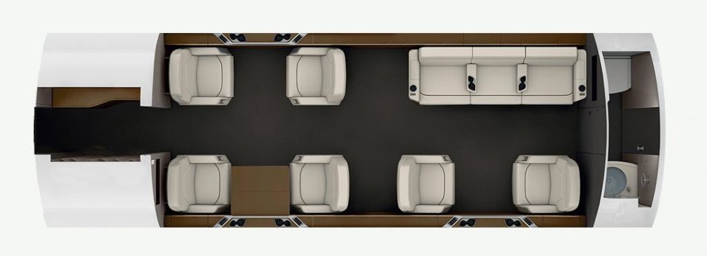Bombardier Challenger 650 heavy jet view 2 for Dallas charter