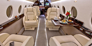 Gulfstream G200 super midsize jet view 3 for Dallas charter
