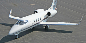 Learjet 55 midsize jet view 1 for Dallas charter