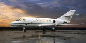 Falcon 20 midsize jet view 2 for Dallas charter