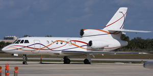 Falcon 50 super midsize jet view 2 for Dallas charter