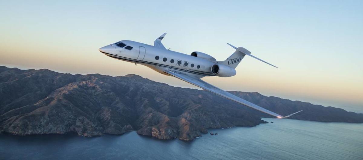 Gulfstream G600 long range jet view 2 for Dallas charter