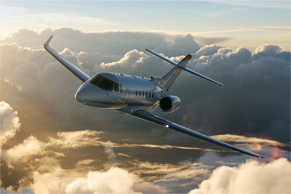 Hawker 900XP midsize jet view 1 for Dallas charter