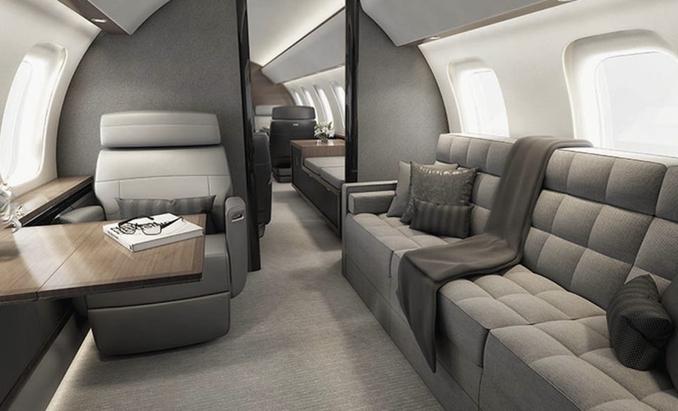 Bombardier Global 8000 long range jet view 1 for Dallas charter